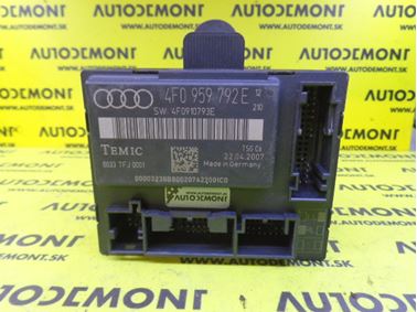 4F0959792E 4F0910793E - Riadiaca jednotka sťahovania okien - Audi A6 2006 - 2008 A6 Quattro 2006 - 2008 A6 Allroad 2007